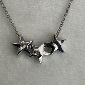 Paparazzi silver tone sliding stars necklace and earrings